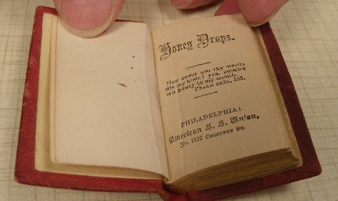 Honey Drops Cloth Bound Miniature Book 1855 #195-22 SOLD